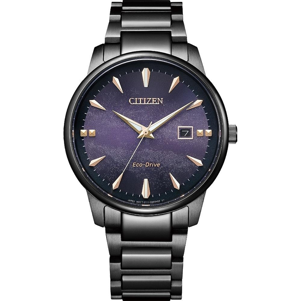 CITIZEN 星辰 紫夜星河 光動能情侶手錶 對錶 年終送禮推薦 BM7595-89X+EW2595-81X-細節圖2