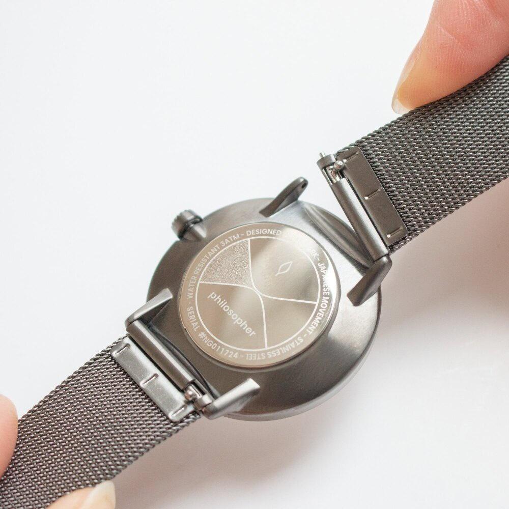 Nordgreen Philosopher哲學家 深空灰系列米蘭帶腕錶36mm(PH36GMMEGUXX)-細節圖6