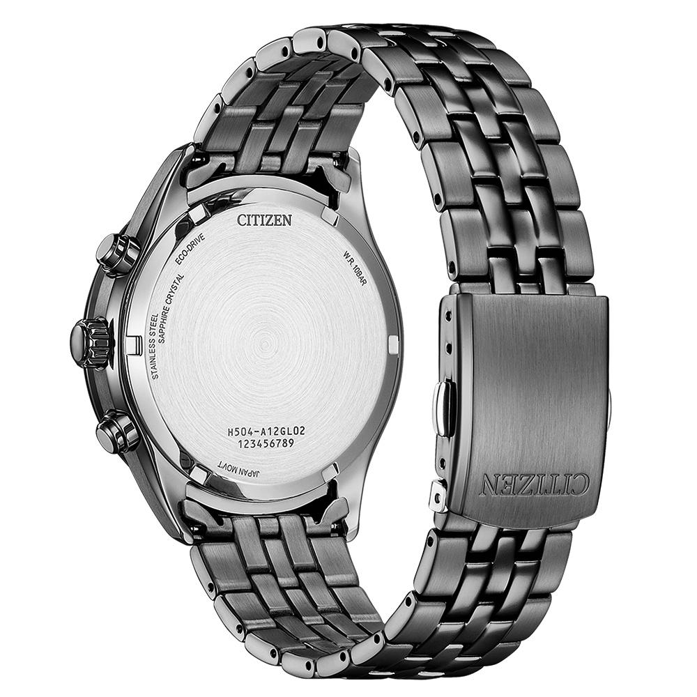 CITIZEN 星辰 GENTS 亞洲限定 光動能 碼錶計時腕錶-42mm AT2577-57L-細節圖3