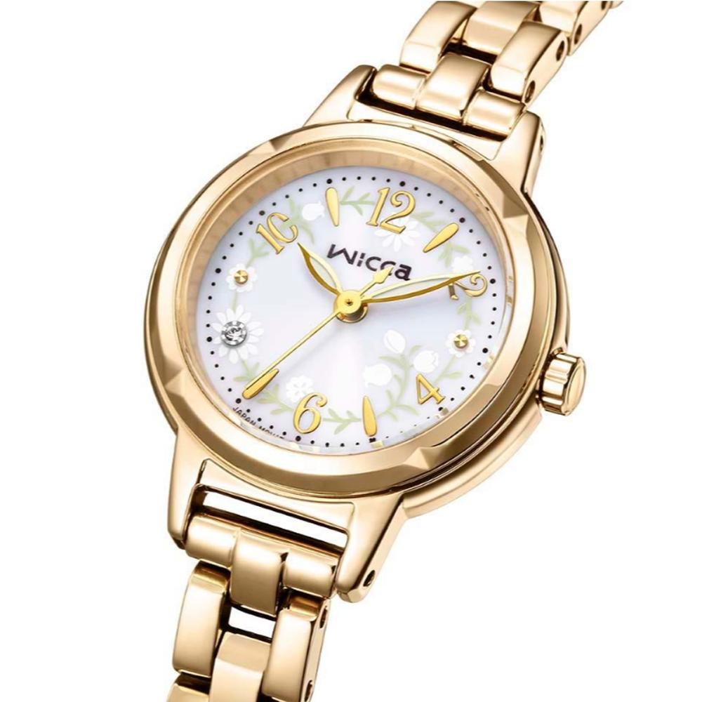 CITIZEN星辰 Wicca 公主系列 25週年限定 優雅花冠 太陽能腕錶 女神節 禮物 推薦 24mm / KP3--細節圖2