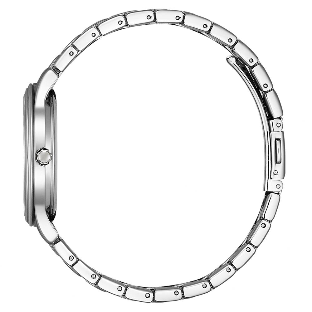 CITIZEN 星辰 光動能大三針時尚女錶 週年慶送禮首選-銀x白/34mm EM0411-71A-細節圖2