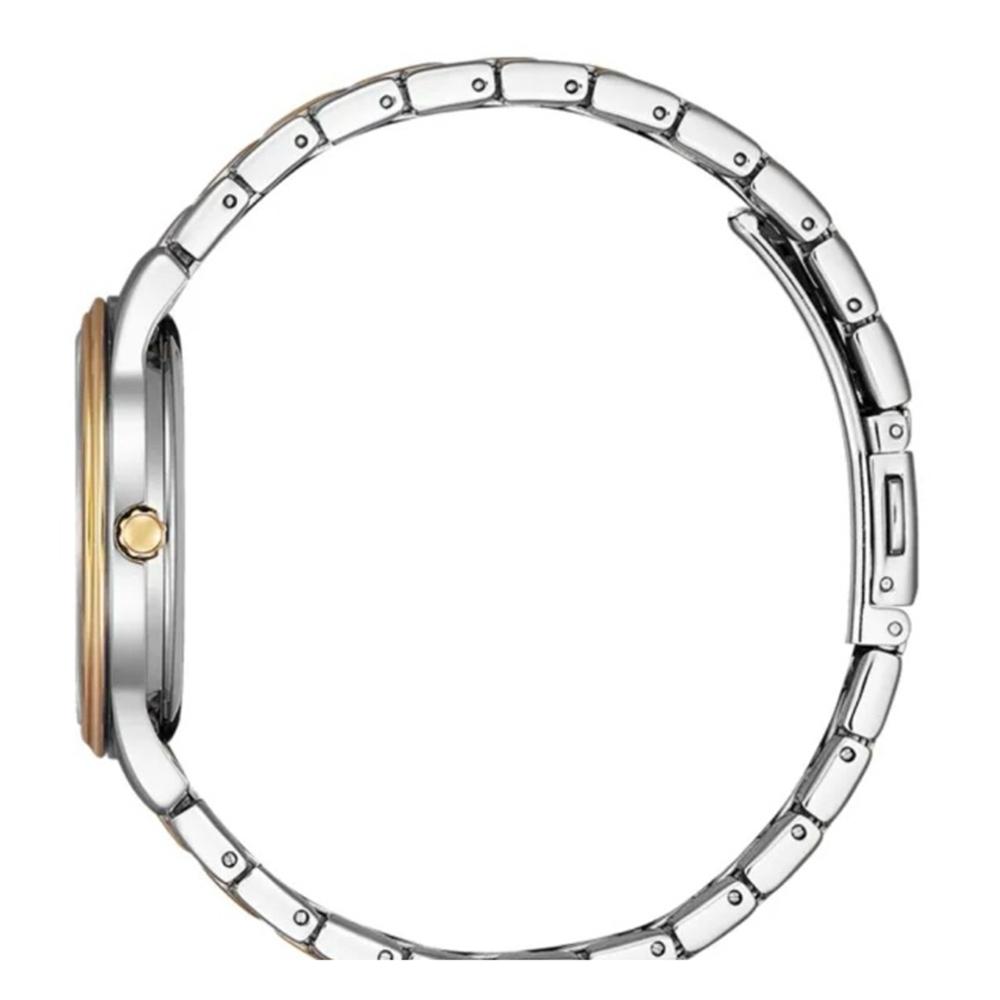 CITIZEN 星辰 光動能大三針時尚錶-銀x玫瑰金-女錶(EM0416-78A)34mm-細節圖2