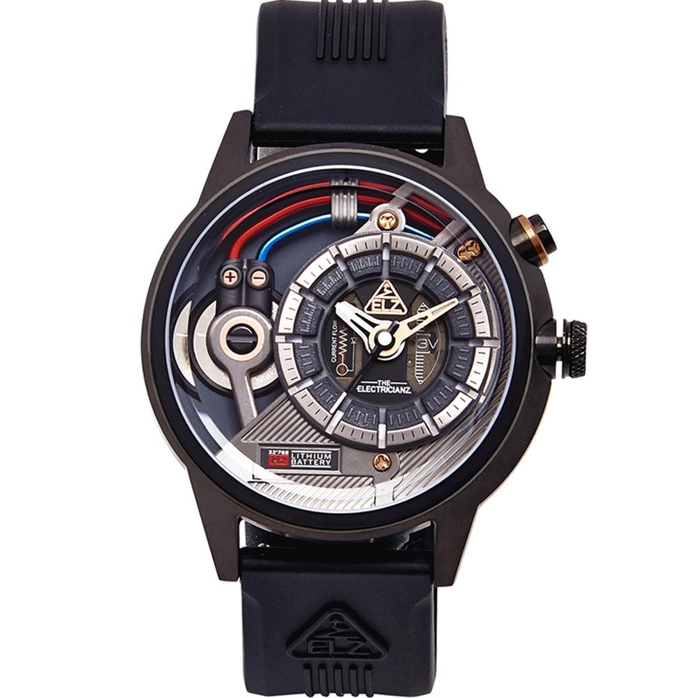 THE ELECTRICIANZ Steel Dark Z 45mm 獨家電路發光手錶-ZZ-A3C/05-CRD-細節圖2