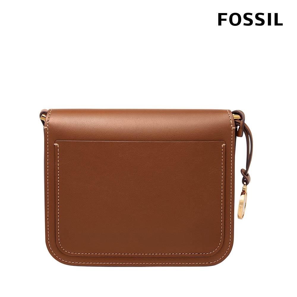 FOSSIL Lennox 真皮金釦方包-咖啡色 ZB1924200-細節圖3
