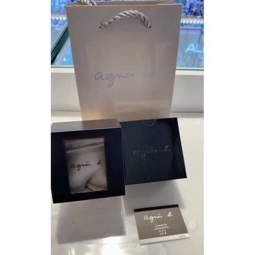 agnes b. 25周年紀念復刻經典腕錶-黑x灰/34mm-細節圖2