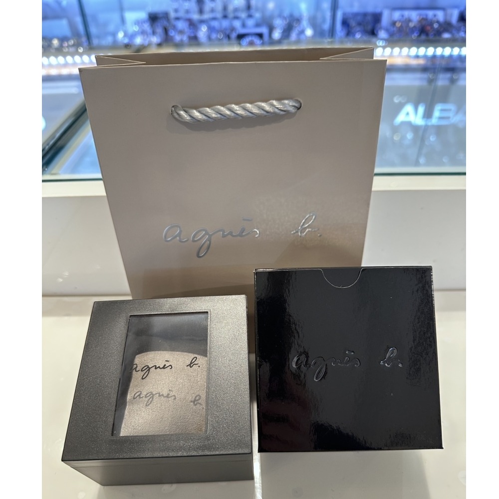 agnes b.三眼計時腕錶(BT3029X1)-藍x銀/38mmV654-KP30B-細節圖2