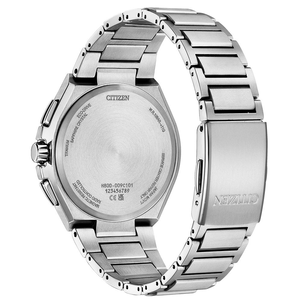 CITIZEN 星辰 鈦金屬電波藍面光動能腕錶AT8238-84L 推薦 禮物 附提袋-細節圖3