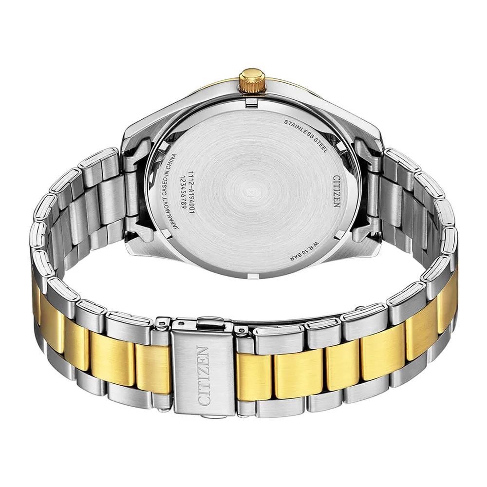 CITIZEN 星辰 簡約三針大鏡面金色石英腕錶 BI1036-57A 附提袋-細節圖3