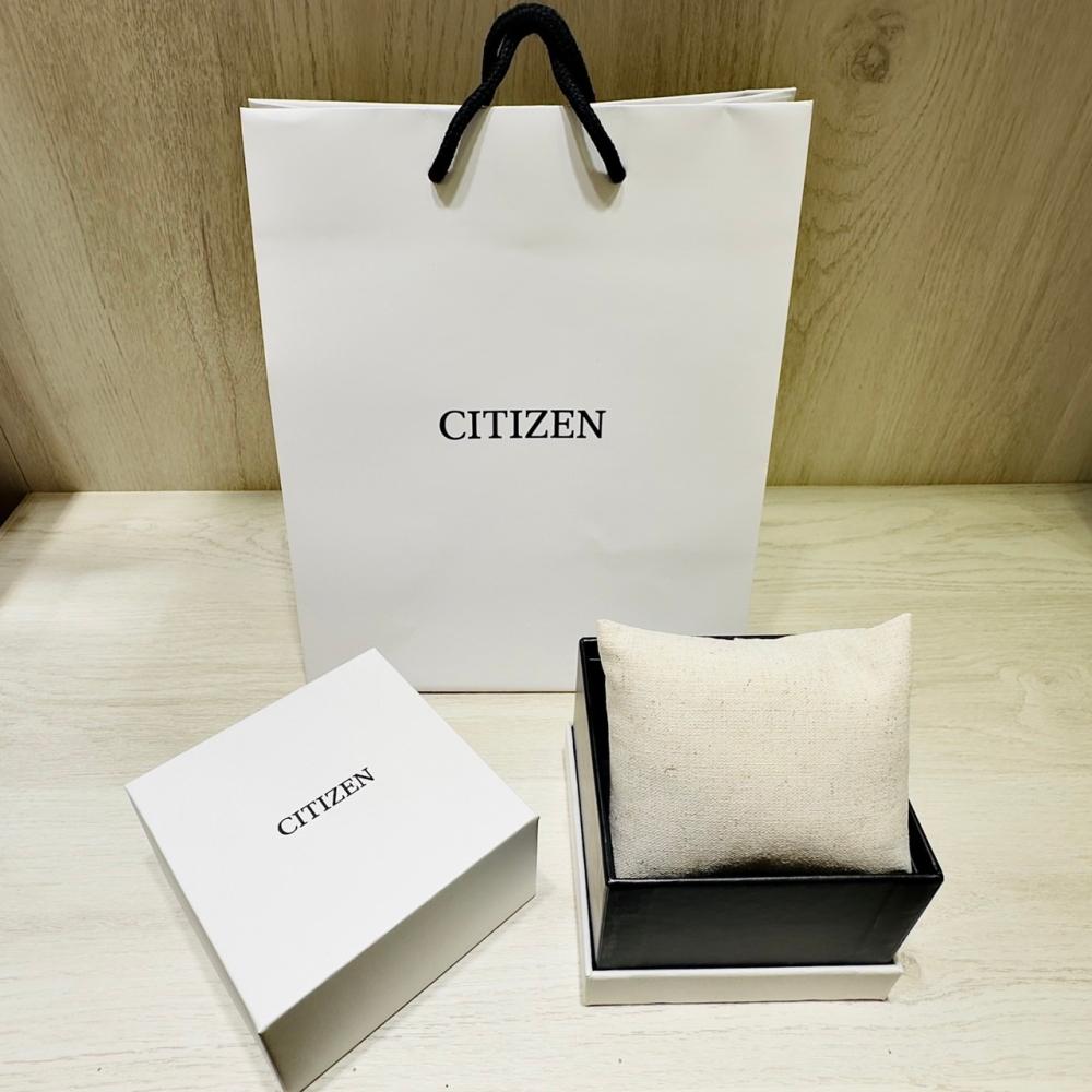 CITIZEN 星辰 簡約三針大鏡面綠色石英腕錶 BI1031-51Z 附提袋-細節圖4