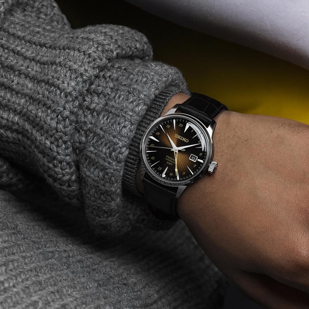 SEIKO精工 PRESAGE 調酒師 GMT兩地時區 機械腕錶 4R34-00J0Q/SSK039J1-細節圖3