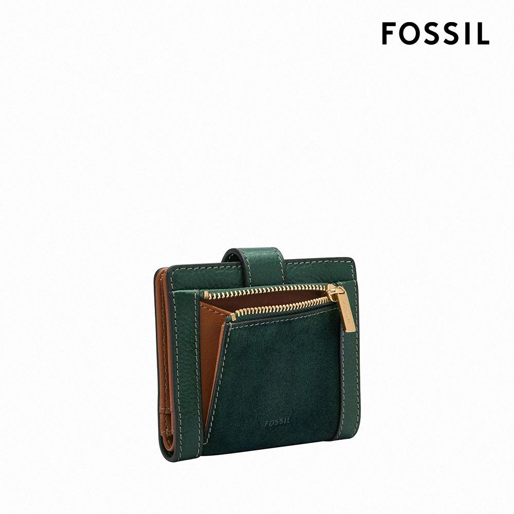 FOSSIL Harwell 真皮x麂皮馬鞍扣短夾SL10062301-細節圖4