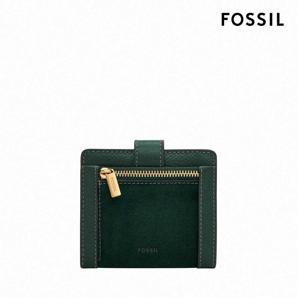 FOSSIL Harwell 真皮x麂皮馬鞍扣短夾SL10062301-細節圖5