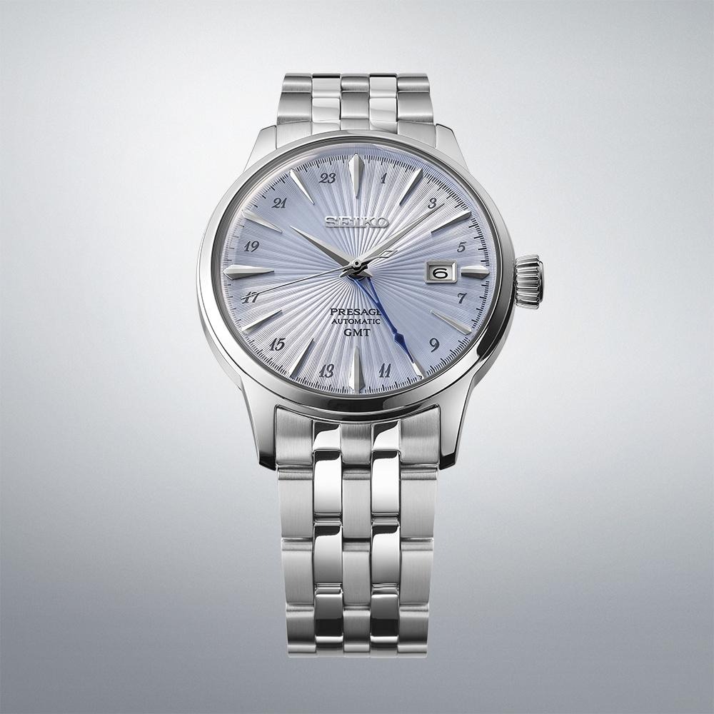 SEIKO 精工 PRESAGE 調酒師 雞尾酒GMT兩地時間機械錶SSK037J1/4R34-00J0B-細節圖3