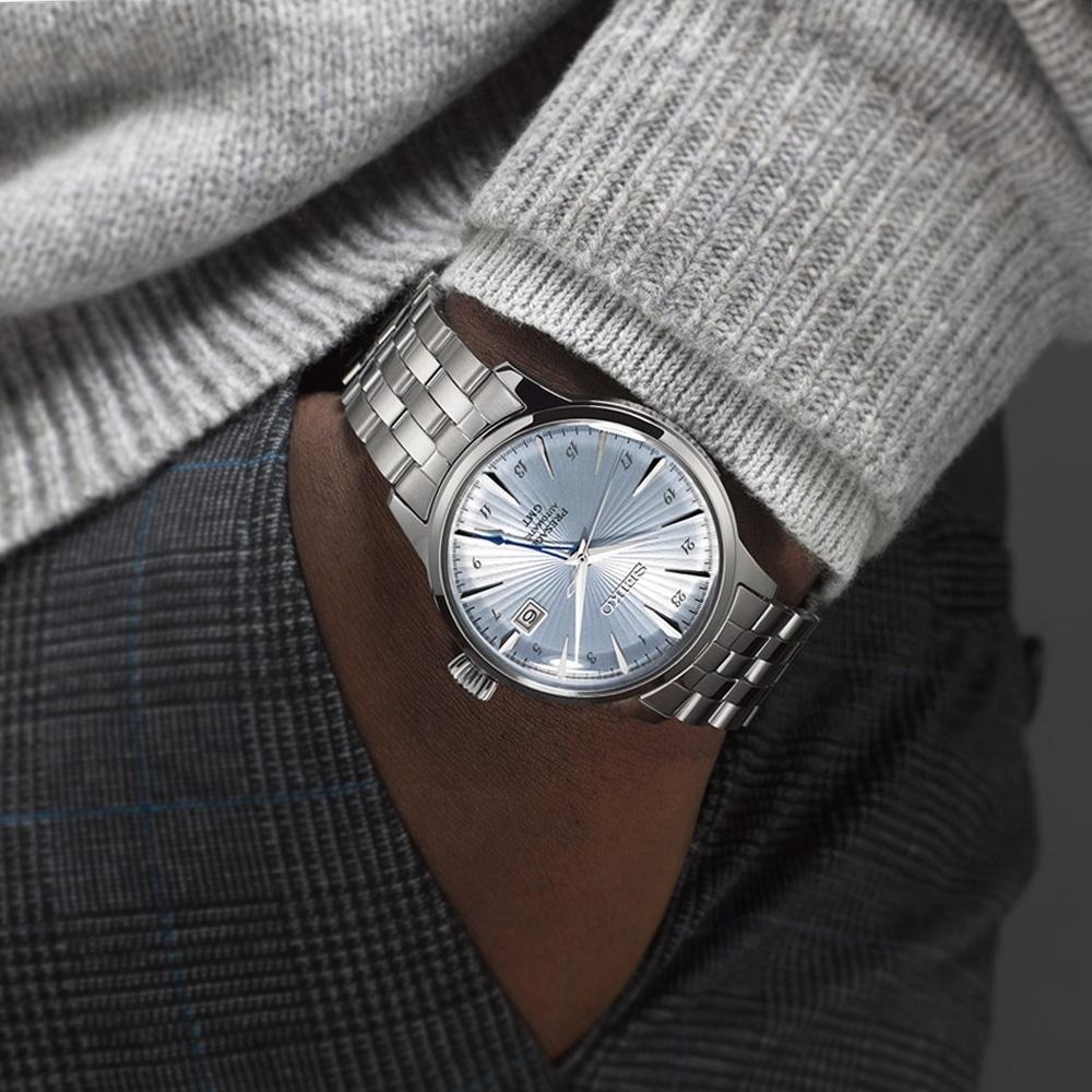 SEIKO 精工 PRESAGE 調酒師 雞尾酒GMT兩地時間機械錶SSK037J1/4R34-00J0B-細節圖5