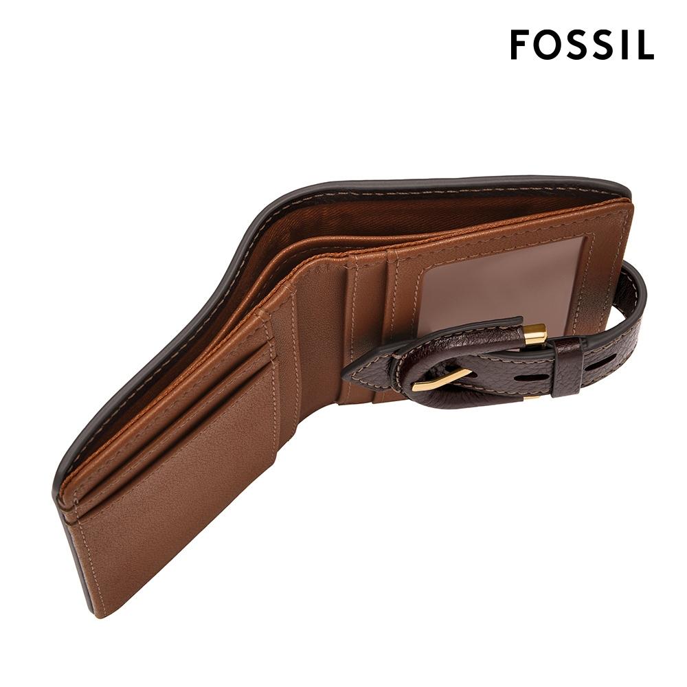 FOSSIL Harwell 真皮x麂皮馬鞍扣短夾SL10062203-細節圖2