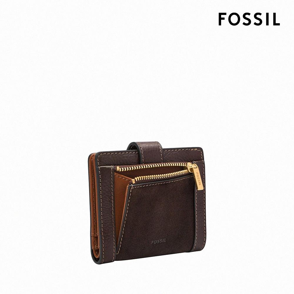 FOSSIL Harwell 真皮x麂皮馬鞍扣短夾SL10062203-細節圖4