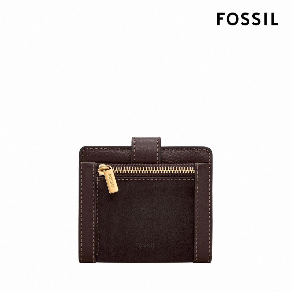 FOSSIL Harwell 真皮x麂皮馬鞍扣短夾SL10062203-細節圖5