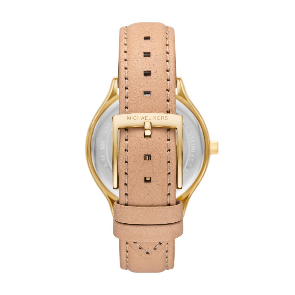 Michael Kors SLIM RUNWAY系列簡約優雅粉色皮帶女錶 手錶(MK7533) 附提袋-細節圖2