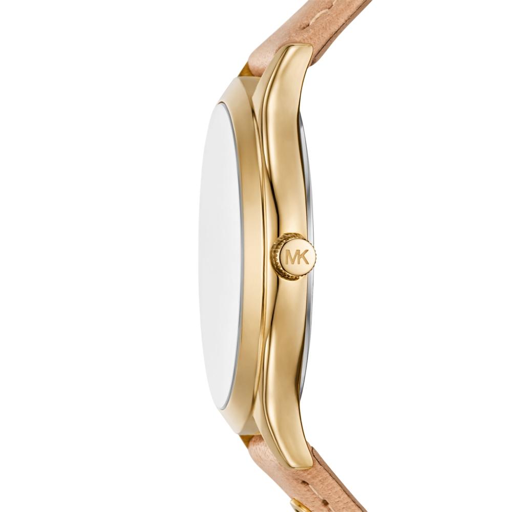 Michael Kors SLIM RUNWAY系列簡約優雅粉色皮帶女錶 手錶(MK7533) 附提袋-細節圖3