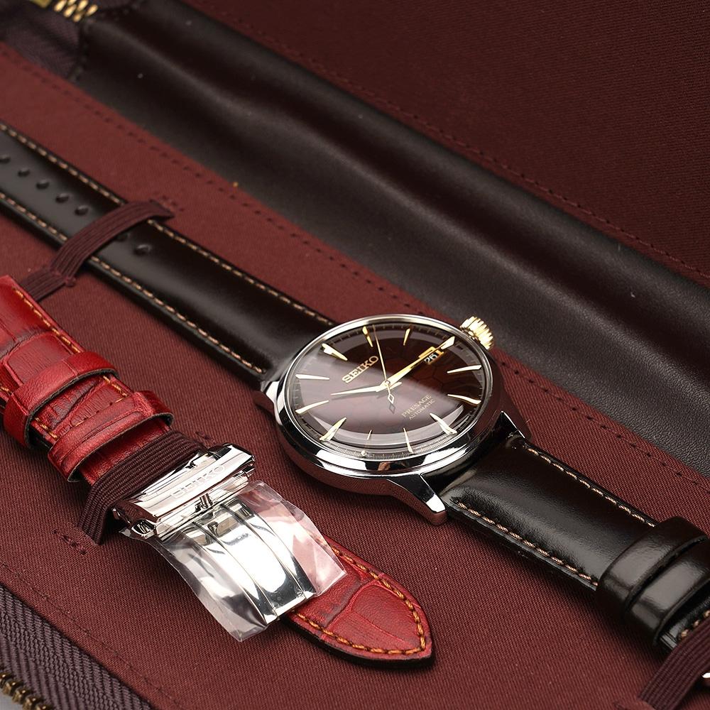 SEIKO 精工 Presage 石榴蜂蜜 台灣70週年調酒機械錶40.5mm(SRPL21J1/4R35-01T0R)-細節圖3