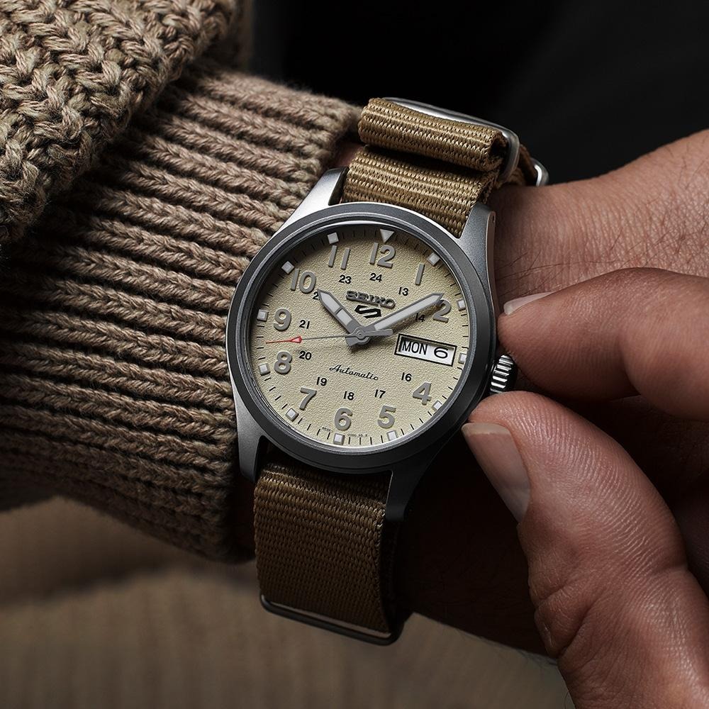 SEIKO精工 5 Sports系列 軍裝風格 機械腕錶 母親節 禮物 推薦 4R36-13P0U/SRPJ83K1-細節圖2