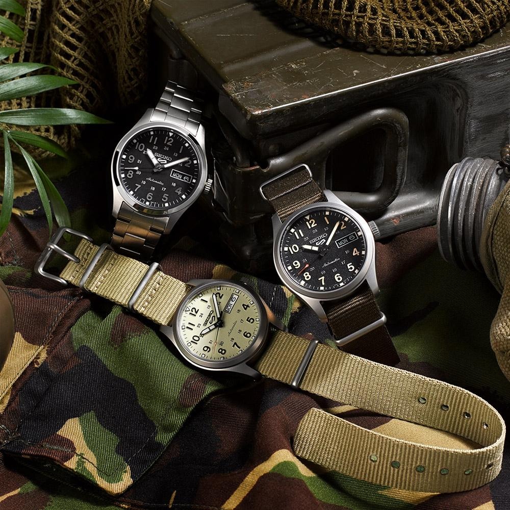 SEIKO精工 5 Sports系列 軍裝風格 機械腕錶 母親節 禮物 推薦 4R36-13P0U/SRPJ83K1-細節圖3