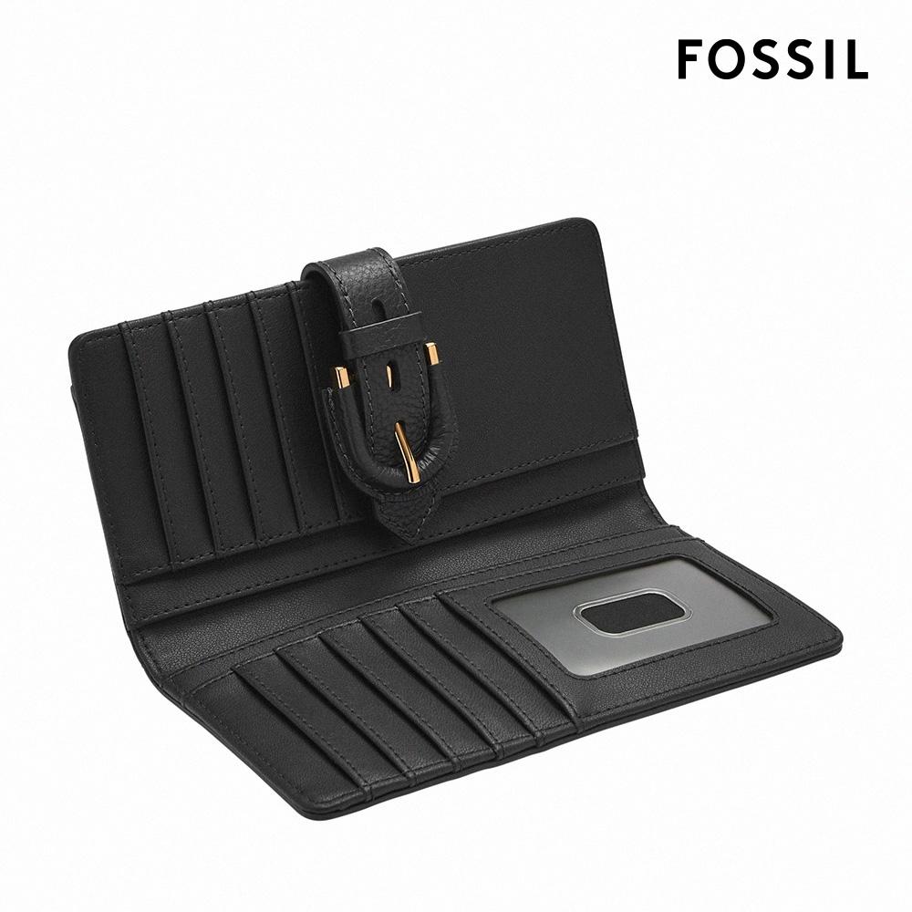 FOSSIL Harwell 真皮馬鞍釦中長夾SL10032001-細節圖2