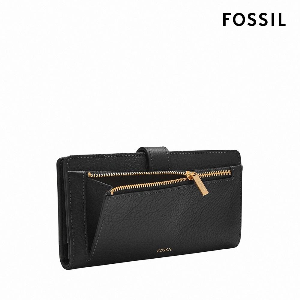 FOSSIL Harwell 真皮馬鞍釦中長夾SL10032001-細節圖3