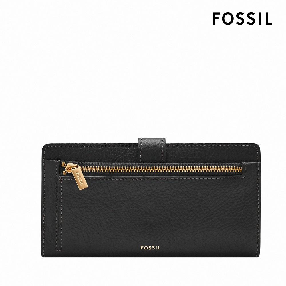 FOSSIL Harwell 真皮馬鞍釦中長夾SL10032001-細節圖4