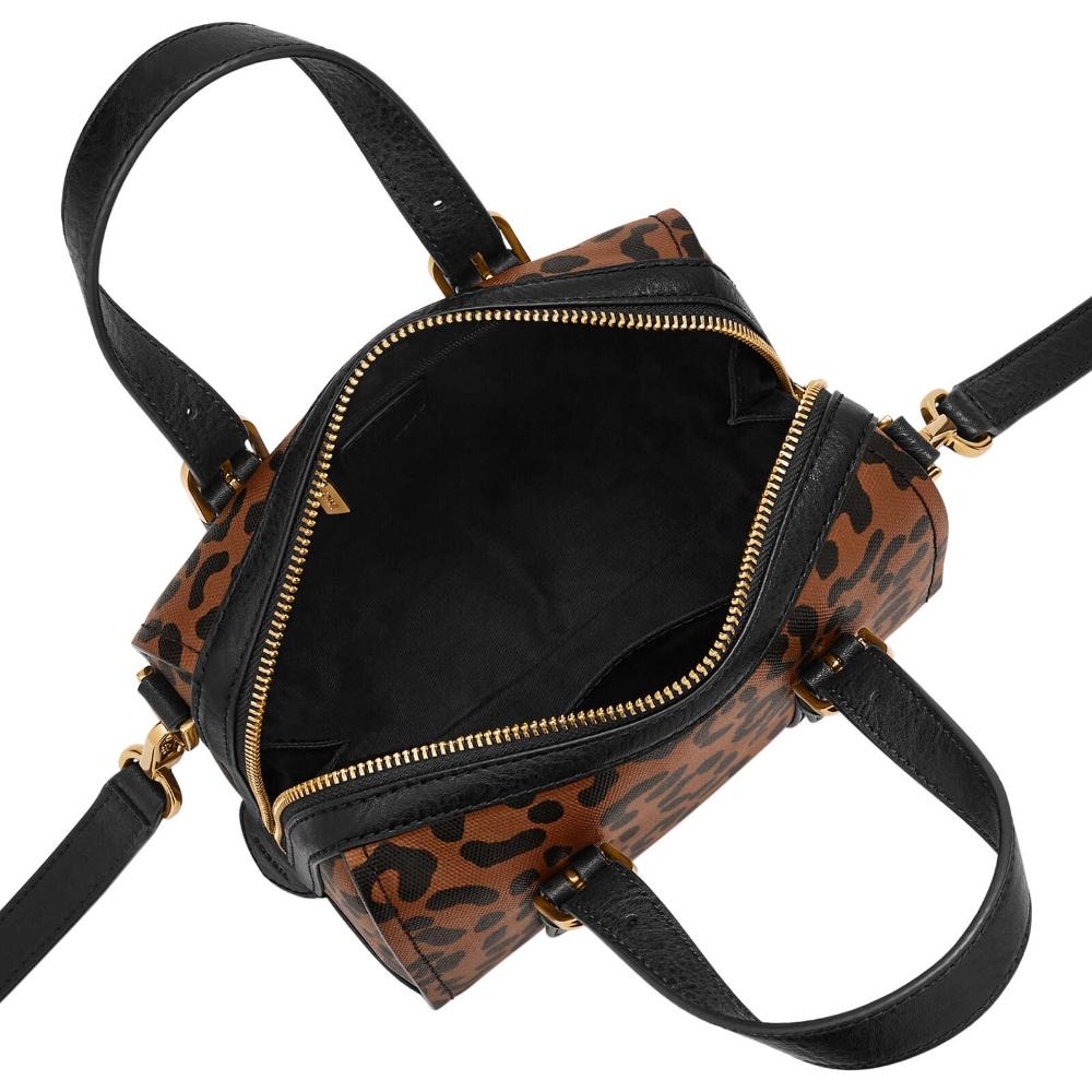 FOSSIL Carlie 迷你波士頓包-豹紋 ZB11086234-細節圖2