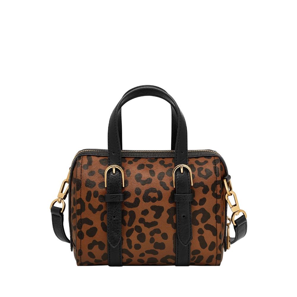 FOSSIL Carlie 迷你波士頓包-豹紋 ZB11086234-細節圖3