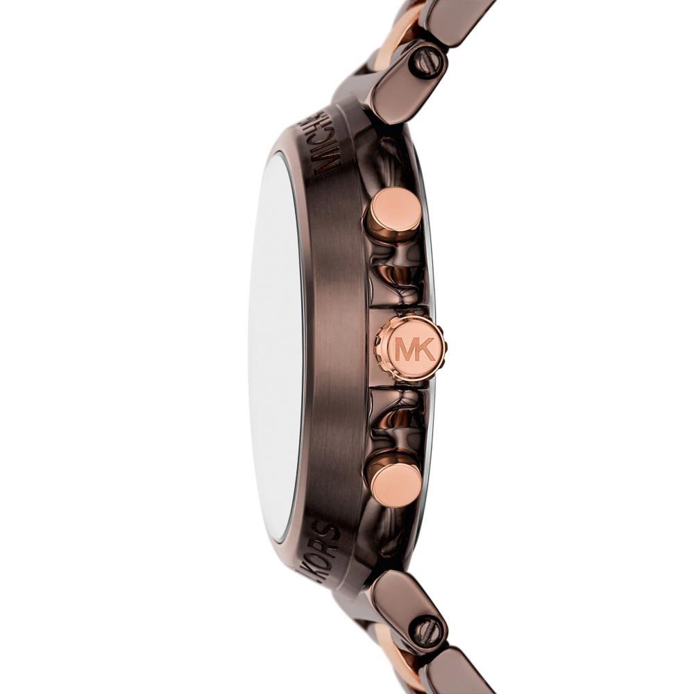 Michael Kors Maren 巧克力金三眼計時女錶 週年慶送禮推薦-40mm MK7496-細節圖2