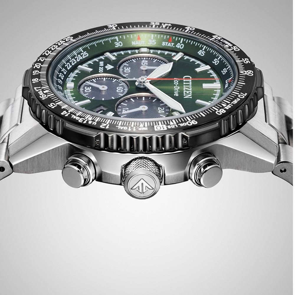 CITIZEN 星辰 Promaster系列飛行綠色光動能腕錶CA4664-60W 附提袋-細節圖4