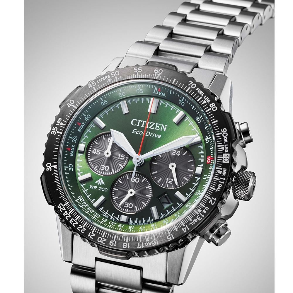 CITIZEN 星辰 Promaster系列飛行綠色光動能腕錶CA4664-60W 附提袋-細節圖7