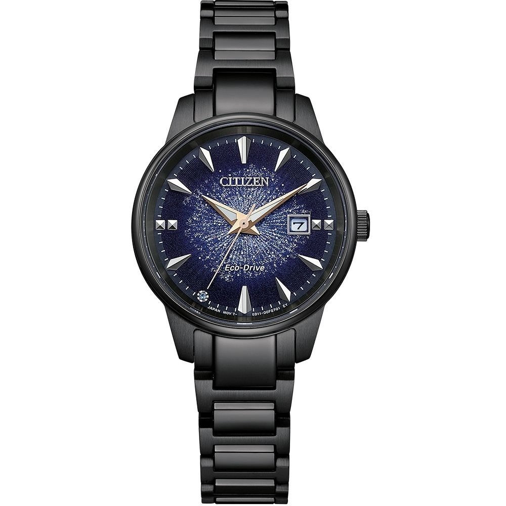 CITIZEN 星辰 銀河宙光 光動能情侶手錶 對錶 新年開運 送禮推薦 BM7595-89M+EW2595-81M-細節圖3