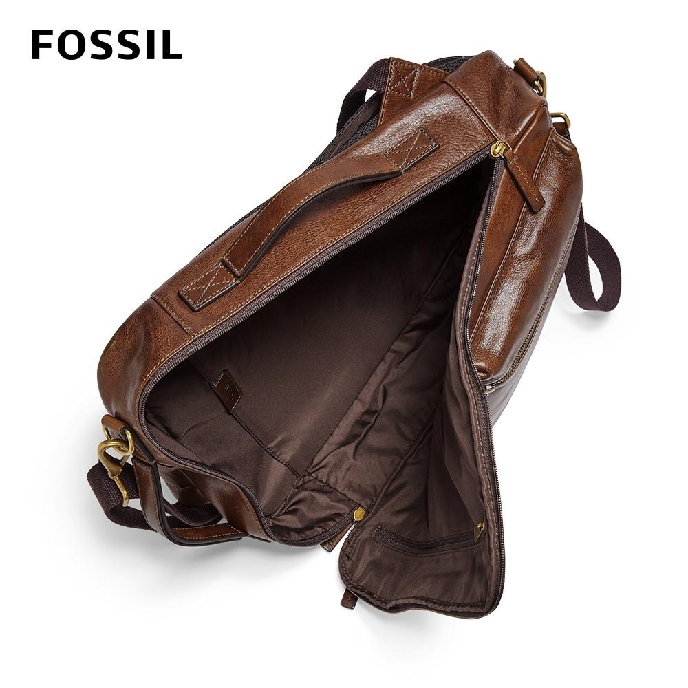 FOSSIL BUCKNER 三用真皮電腦後背包-棕色 MBG9461222-細節圖5