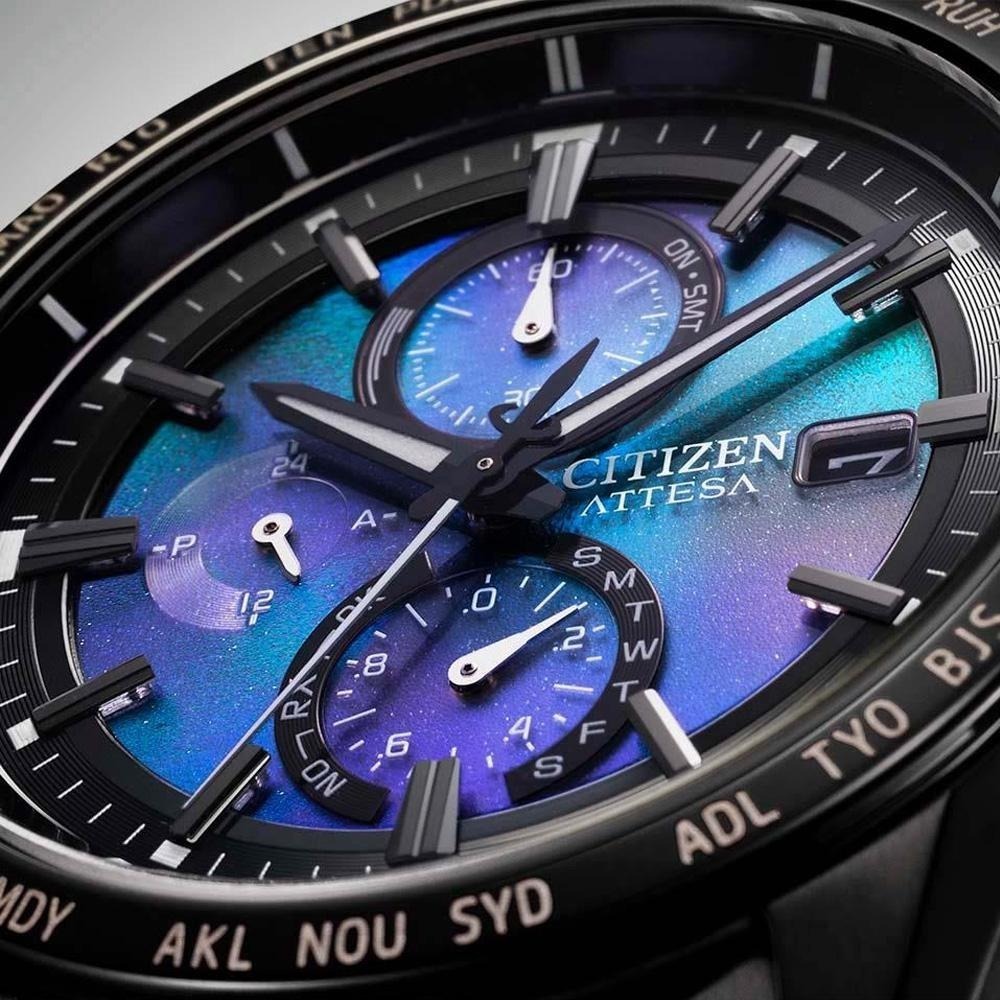 CITIZEN 星辰 100週年限量宇宙幻彩 鈦金屬光動能電波手錶 AT8285-68Z-細節圖5