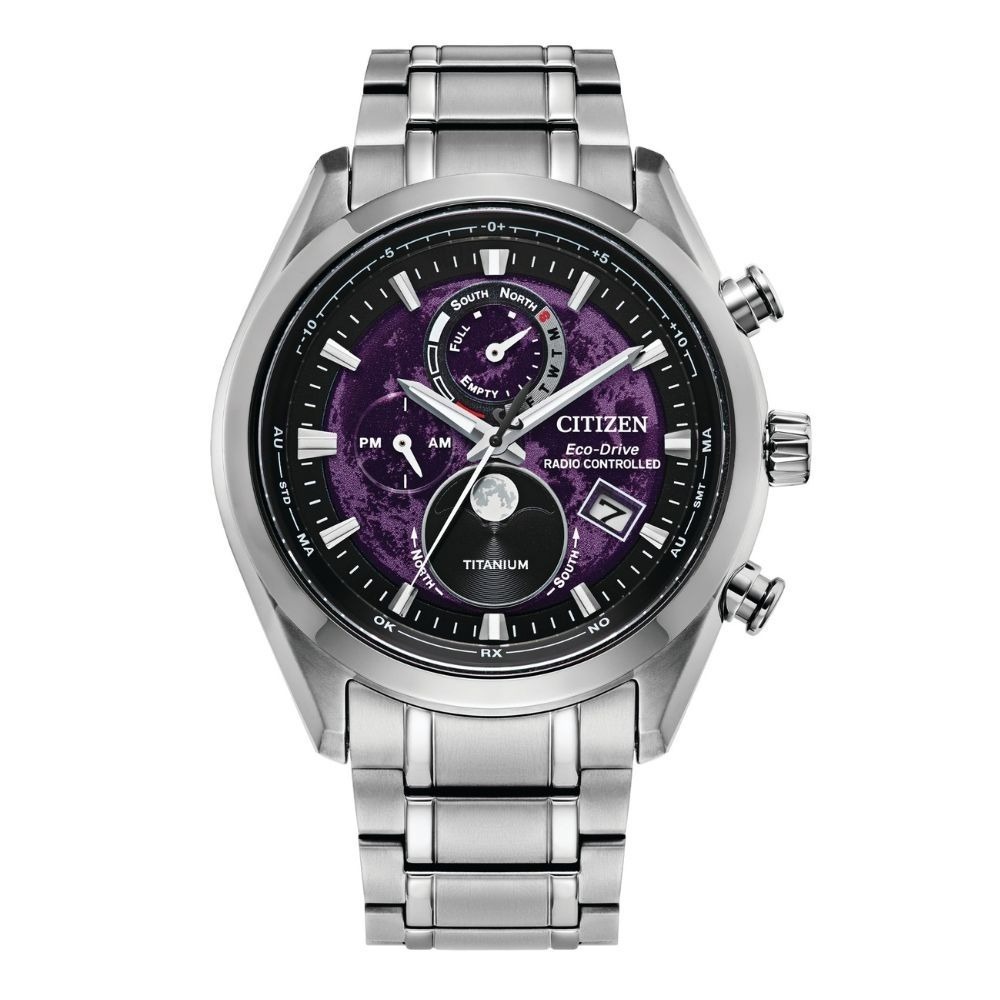 CITIZEN 星辰GENTS系列 月相超級鈦 爍月款 光動能電波錶 多款任選-規格圖7