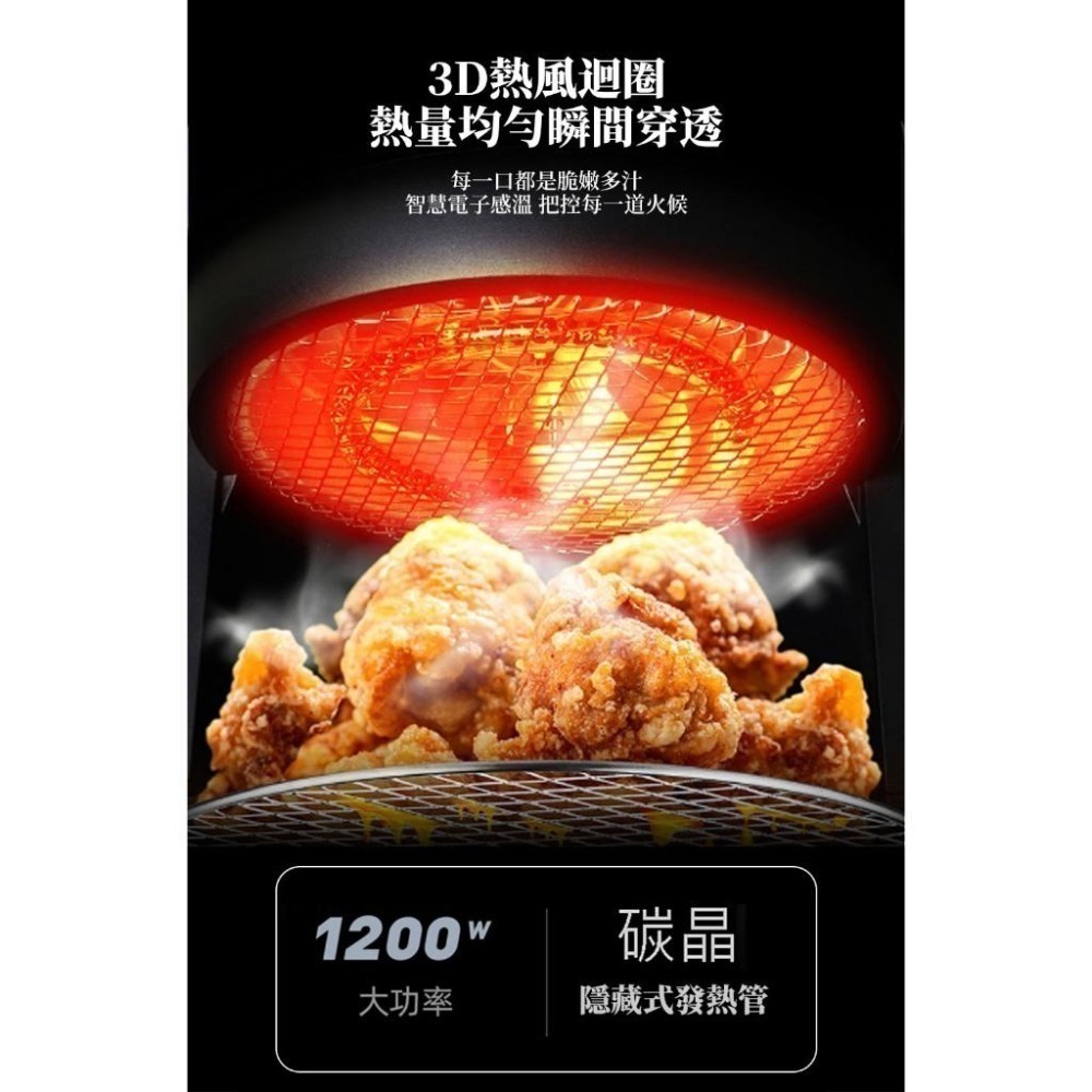 【Glolux】小白金3.5L晶鑽氣炸鍋  玻璃氣炸鍋-細節圖10