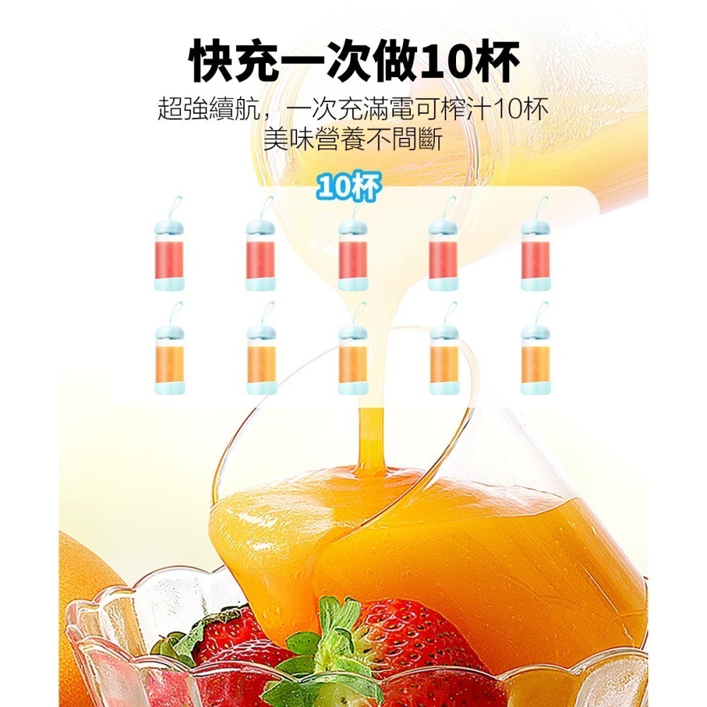 【Glolux】北美品牌 USB隨身杯果汁機 | 藍，白-細節圖10