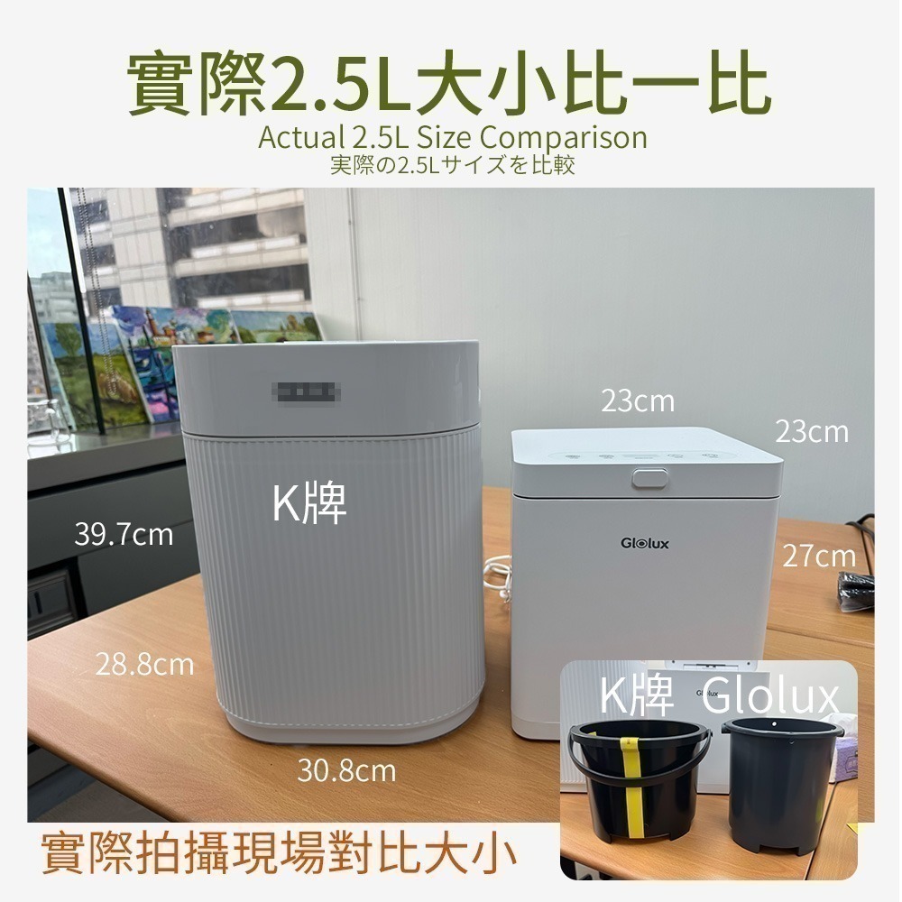 【限時購】【Glolux】 2.5L節能微型廚餘機 安靜 節能 環保 減少90%的廚餘空間-細節圖4