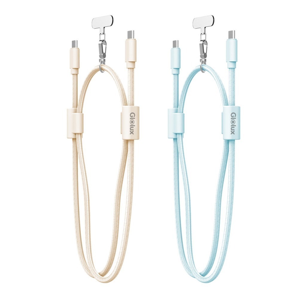【7-ELEVEN 門市團購】【Glolux】60W 1.5M傳輸 快充線 可調式編織掛繩  馬卡龍色 充電掛繩-細節圖2