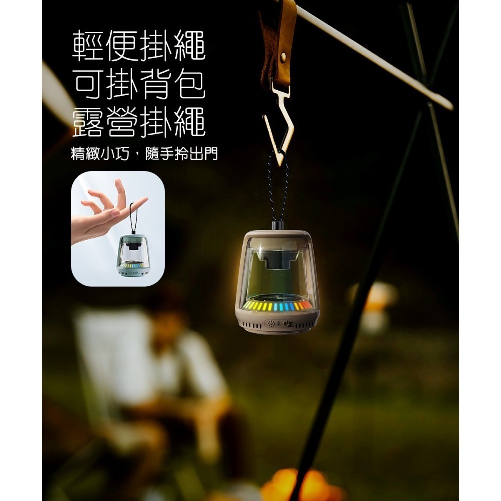 【Glolux 北美品牌】重低音水晶喇叭 極光炫彩 輕巧 磁吸 全透視 藍牙TWS串連技術-細節圖5