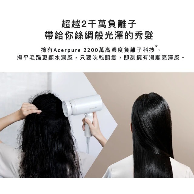 Acerpure beauty 雙效負離子吹風機(HD364-10W)-細節圖4