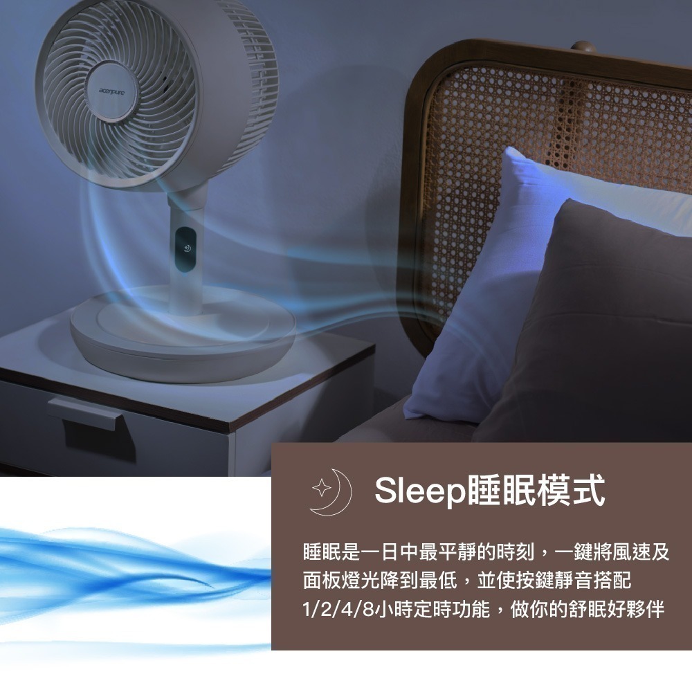 Acerpure cozy 立體螺旋DC循環風扇(櫻花粉) AF773-20P-細節圖6