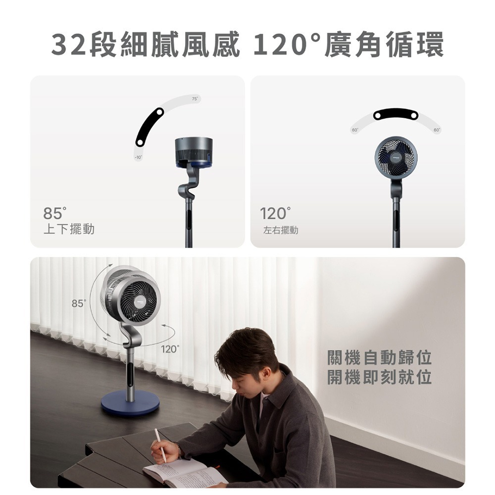 Acerpure COZY F6 智慧離子DC循環風扇 鈦空灰 AF776-20G-細節圖5