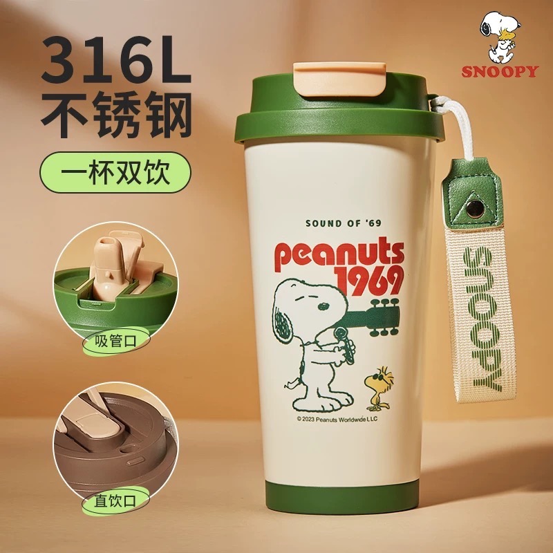 史努比保溫杯500ml-規格圖1