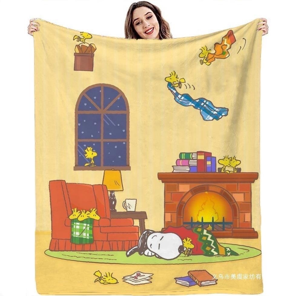 史努比天鵝絨毛毯-規格圖5