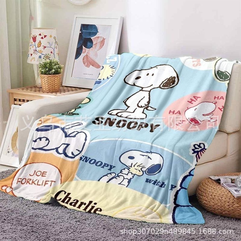 史努比天鵝絨毛毯-規格圖5