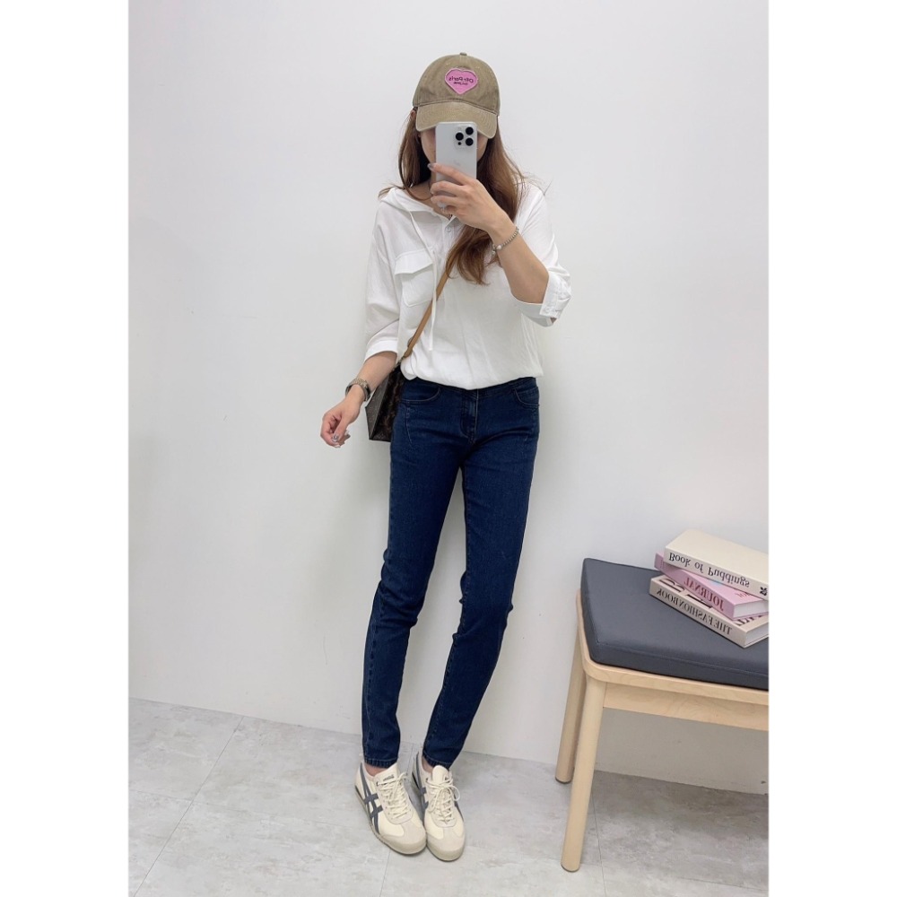 💜LLP004 經典深藍丹寧褲-細節圖2